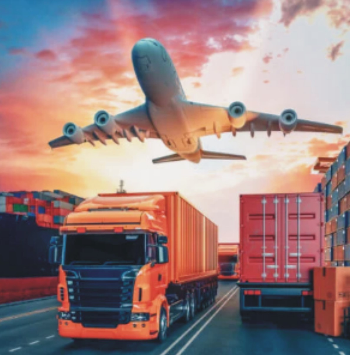 Professional custom clearing agent in Islamabad reviewing import-export documents at a cargo terminal with containers in the background